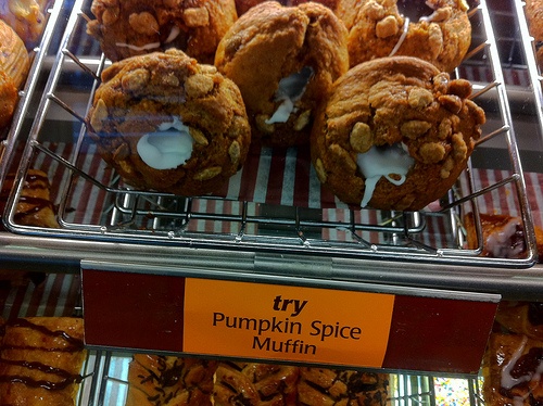 Pumpkin Spice Muffins at Tim Hortons, Copyright 2010 Ken Simpson.