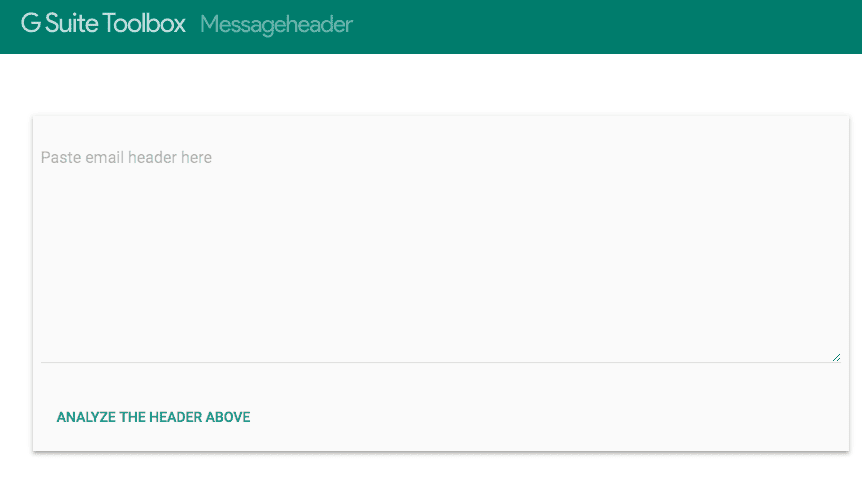 Gmail Message Header